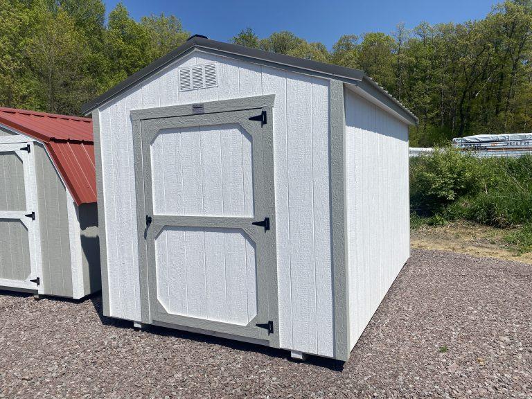 8×12 Utility Shed – Barn White